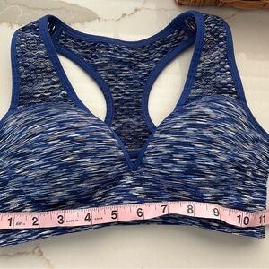 PINK Victoria's Secret Blue Sports Bra with Racerback Design